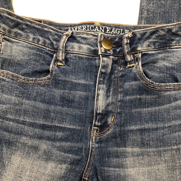 American Eagle Women's Super-Stretch Medium Wash Hi Rise Jegging sz 4 - Picture 9 of 16